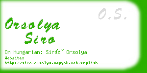 orsolya siro business card